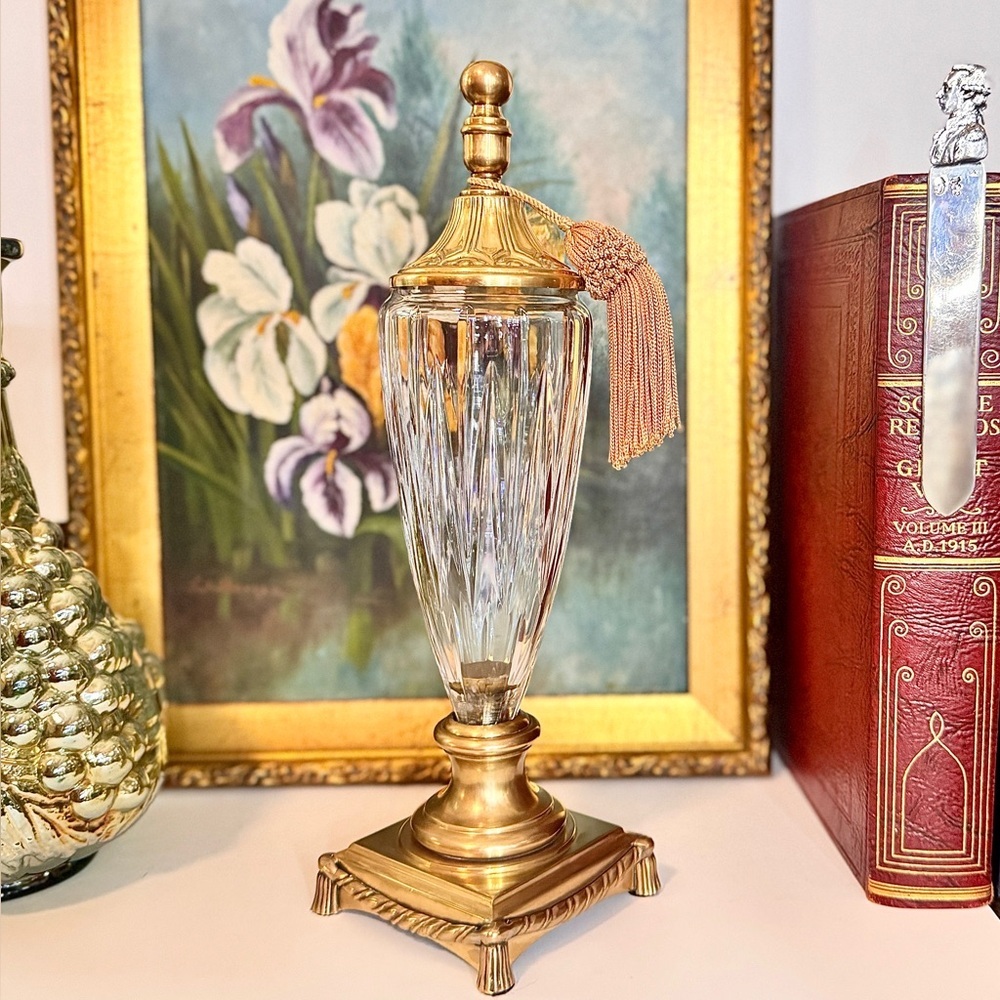 French Neoclassical Ormolu-Mounted Cut-Crystal Baccarat Style Vase, 19th Century - Picture 1 of 12